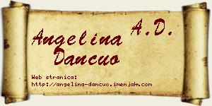 Angelina Dančuo vizit kartica